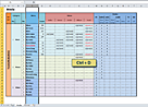 Column of a specific (active) sheet is required to enter the shortcut key CTRL+D