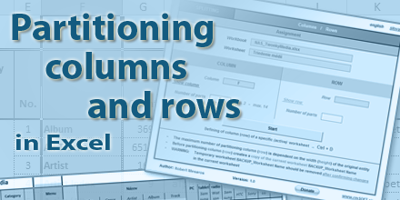 Partitioning Columns and Rows in Excel